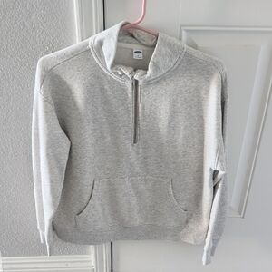 Old Navy Women's Heather Gray Zip-Up Sweatshirt